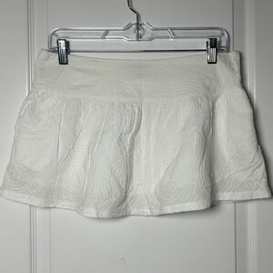 Gap White Embroidered Mini Skirt Coquette Coastal Grandmother Vanilla Girl Style